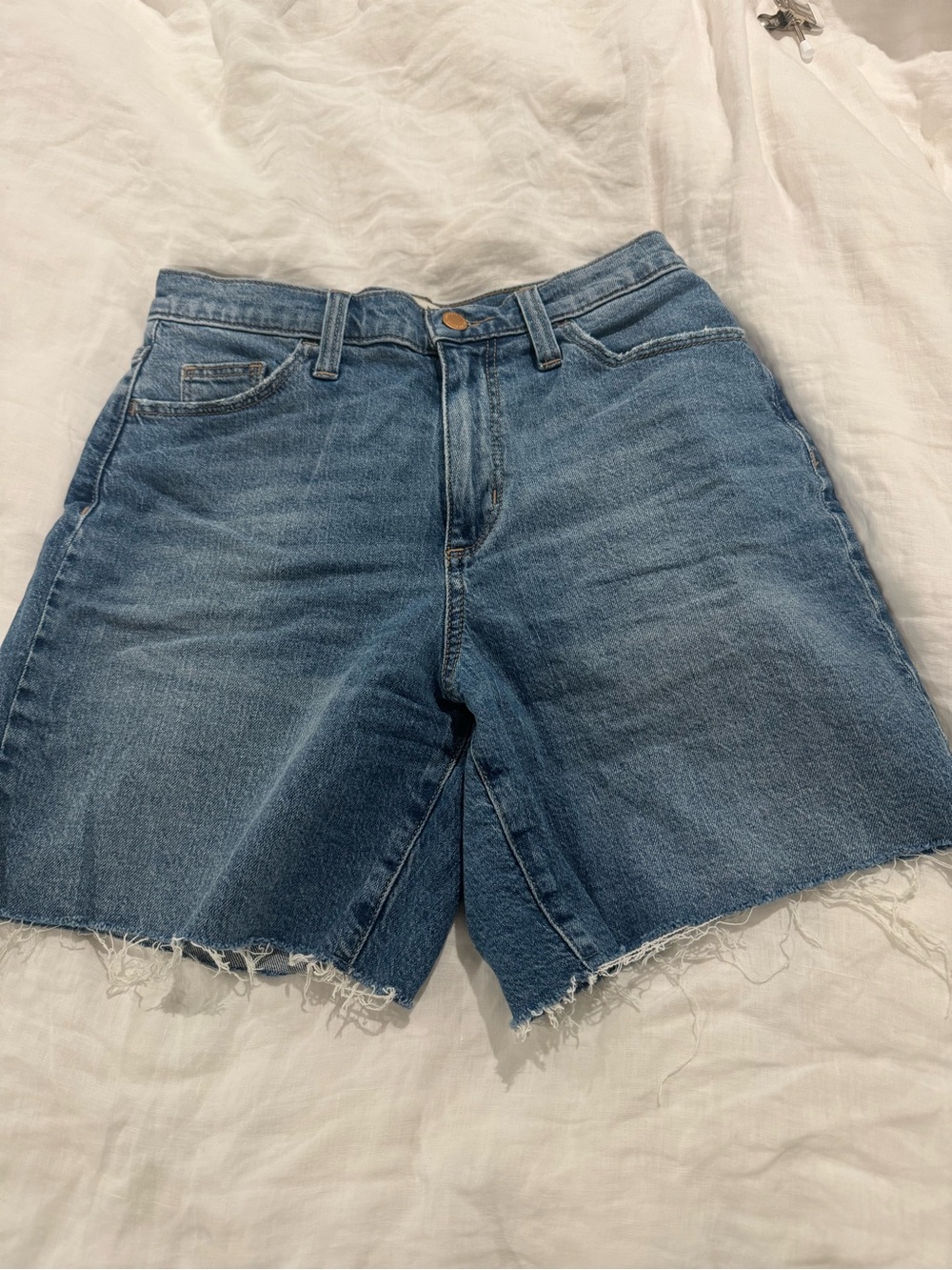 Universal Thread Medium Blue Raw-Hem Denim Shorts